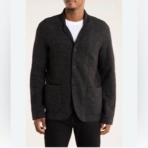 Buck Mason Men’s Felted Wool Chore Coat Blazer in Marled Charcoal Size XS